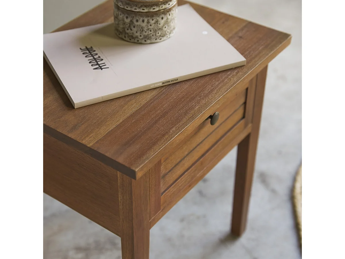 Comodino in legno di acacia Loggia