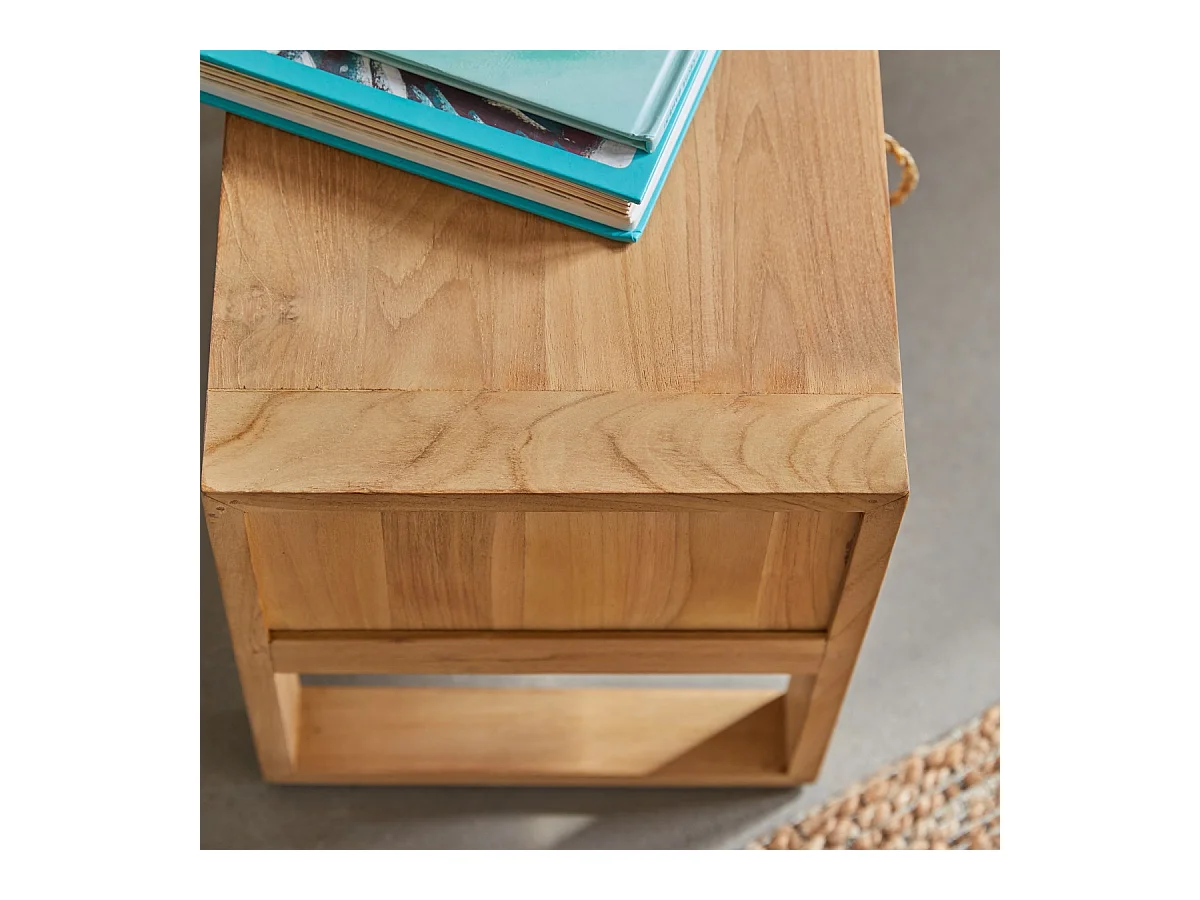 Kinder-Nachttisch Minimalys aus Teakholz