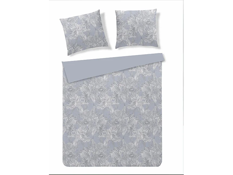 Parure de lit Flowa Bleu Clair Microfibre 160x200