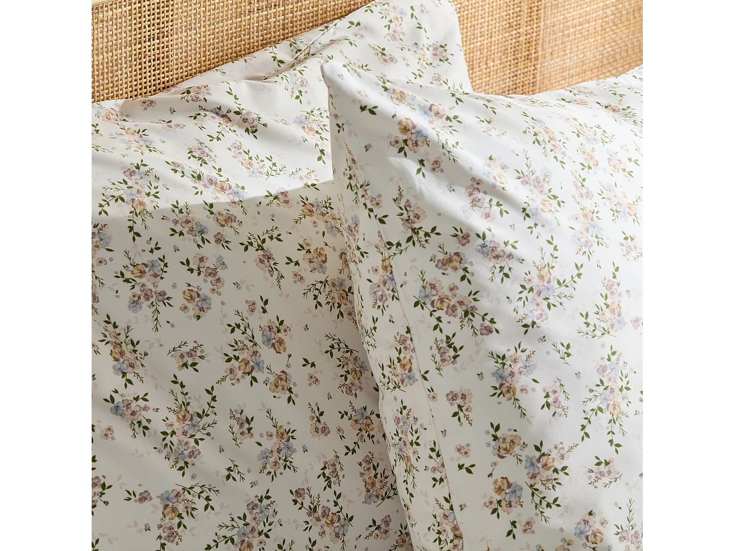 Parure de lit Tinelli écru microfibre 160x200