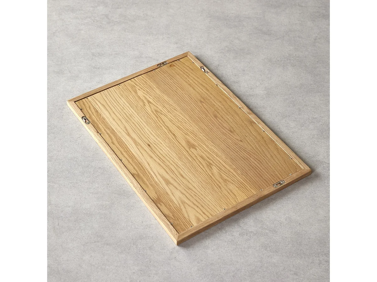 Spiegel aus Eichenholz Badezimmerspiegel Eiche massiv 70 x 50 cm neu Tikamoon