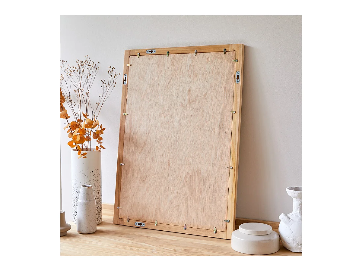 Specchio in teak tek legno massello 70x50cm decorazione accessori bagno