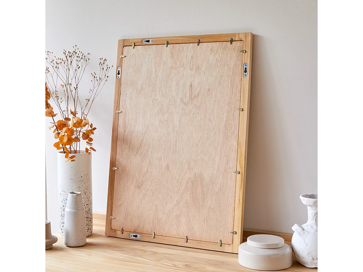 Specchio in teak tek legno massello 70x50cm decorazione accessori bagno