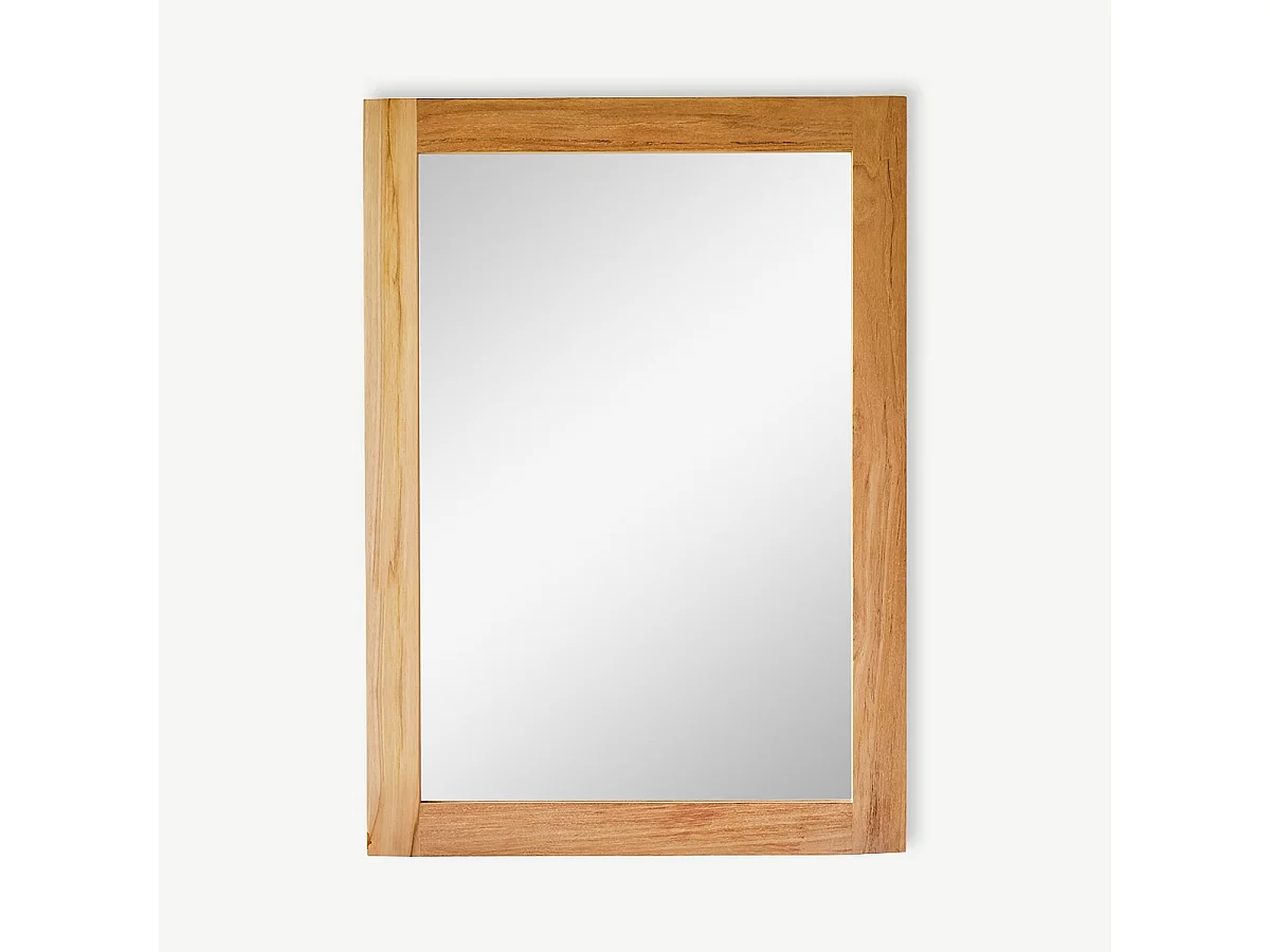 Specchio in teak tek legno massello 70x50cm decorazione accessori bagno