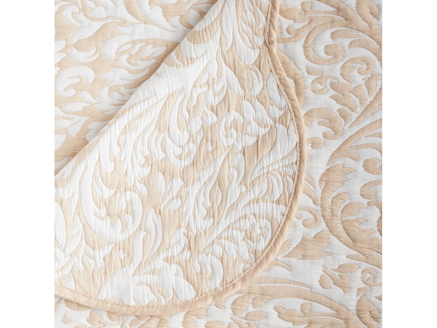 Couvre-lit Sulani Beige Polyester Coton 200x220