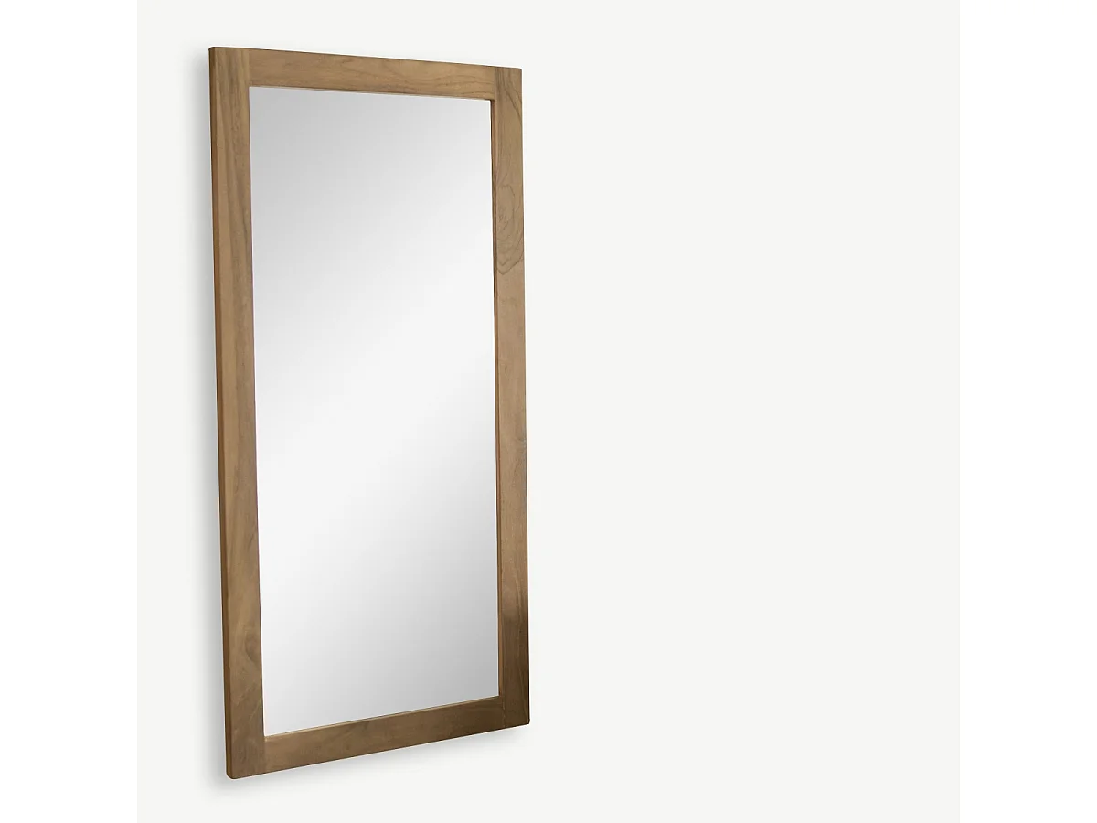 Badezimmerspiegel Wandspiegel Spiegel 100x50 Bad massivem Teakholz Teak massiv