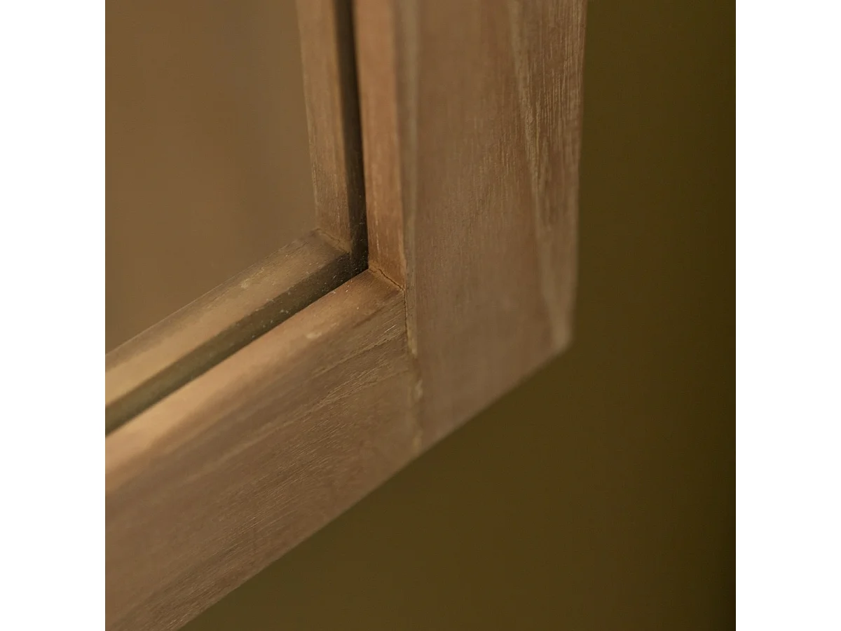 Badezimmerspiegel Wandspiegel Spiegel 100x50 Bad massivem Teakholz Teak massiv