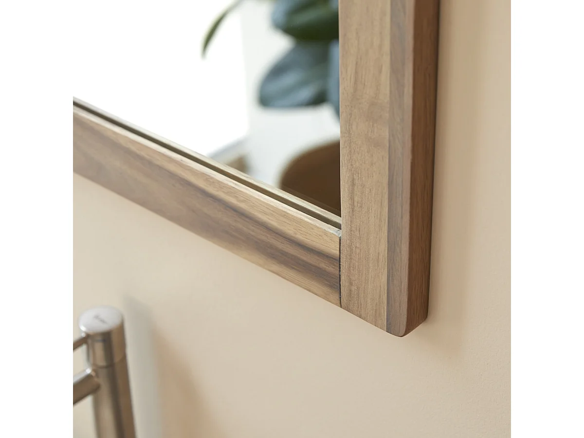 Specchio in legno massello di acacia 55,5x50 Lila