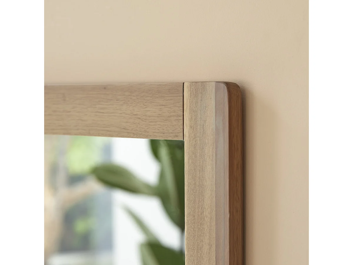 Specchio in legno massello di acacia 55,5x50 Lila