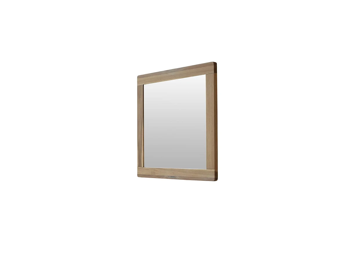 Specchio in legno massello di acacia 55,5x50 Lila