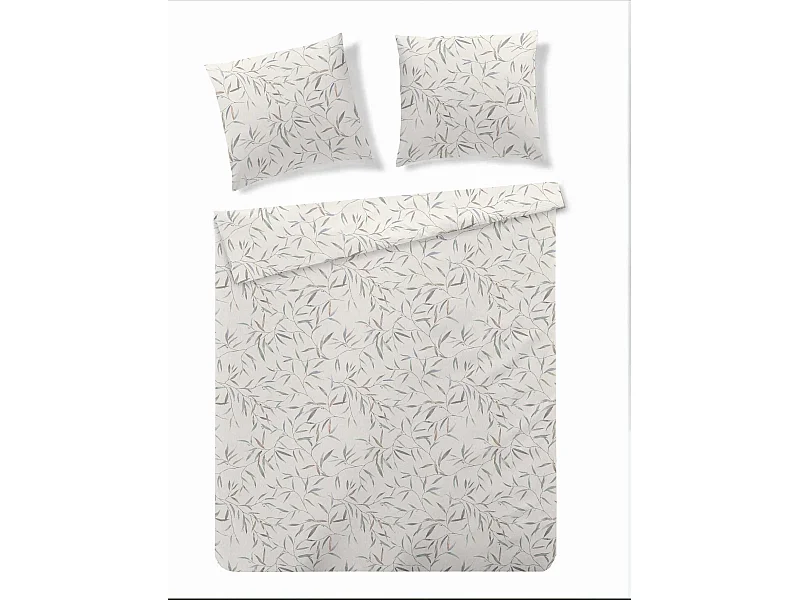 Parure de Lit Naturel Écru Microfibre 160x200