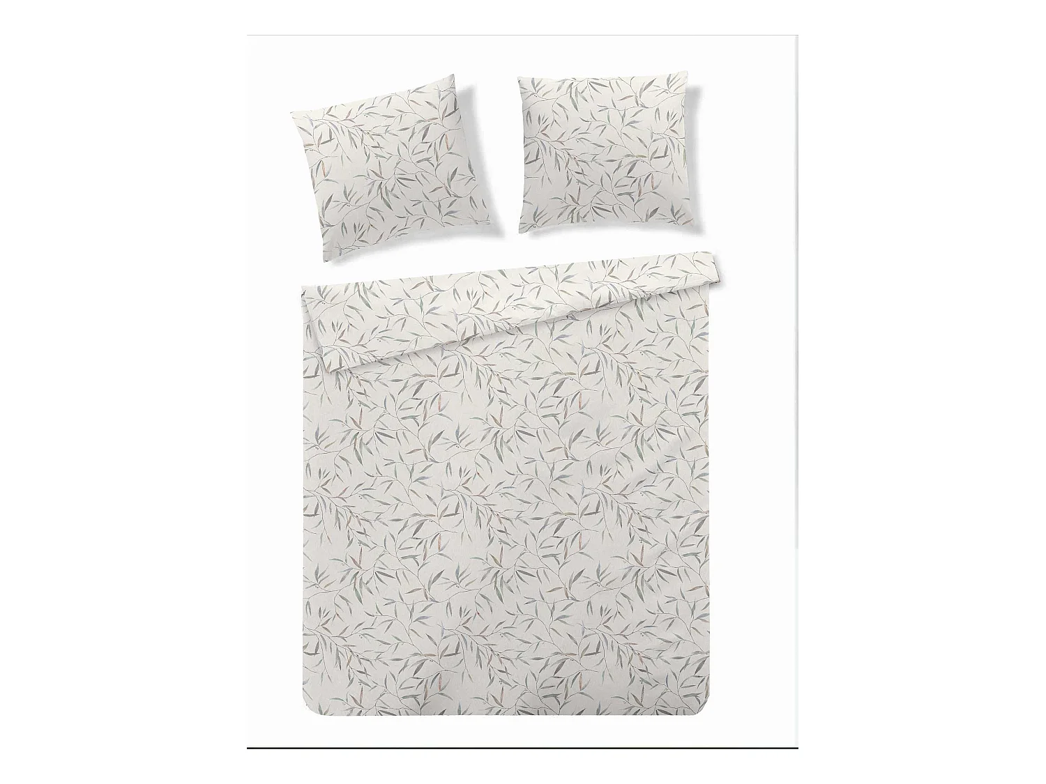 Parure de Lit Naturel Écru Microfibre 160x200