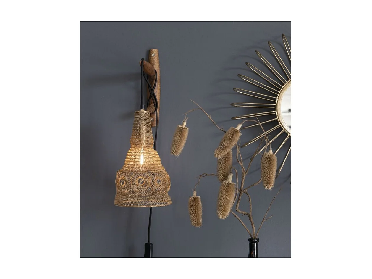 Lampe murale suspendu en métal maille Alen - Boite a design