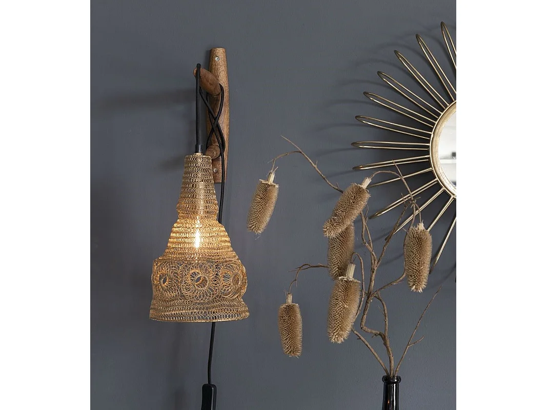 Lampe murale suspendu en métal maille Alen - Boite a design