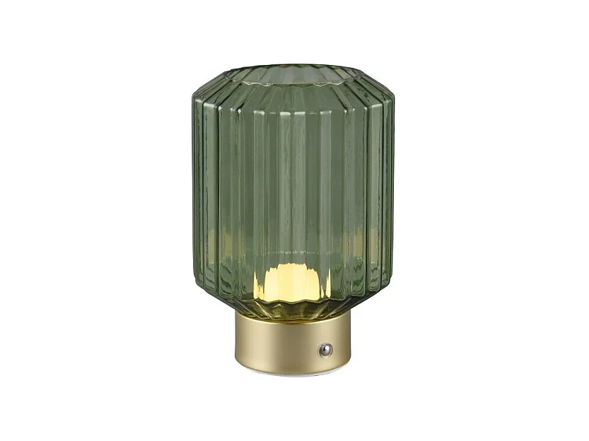 Lampe de table rechargeable en verre et métal Lord