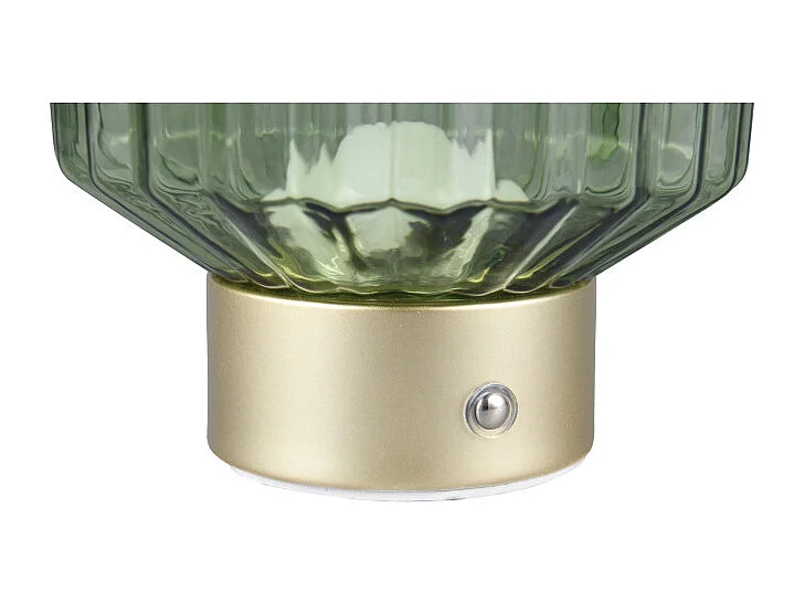Lampe de table rechargeable en verre et métal Lord