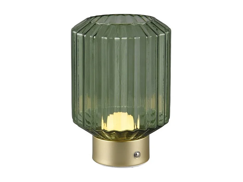 Lampe de table rechargeable en verre et métal Lord