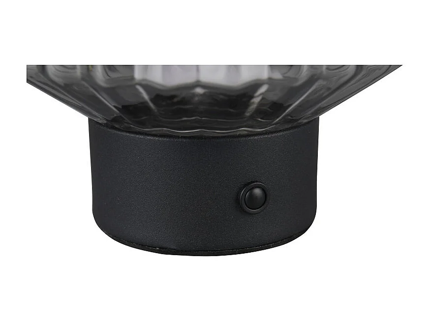 Lampe de table rechargeable en verre et métal Lord