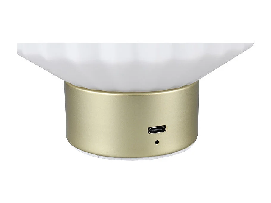 Lampe de table rechargeable en verre et métal Lord
