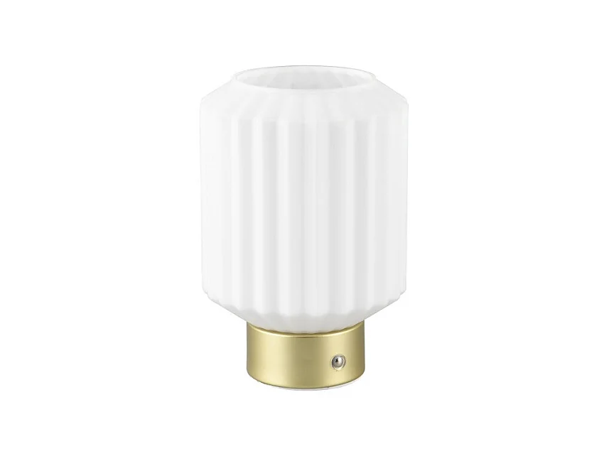 Lampe de table rechargeable en verre et métal Lord