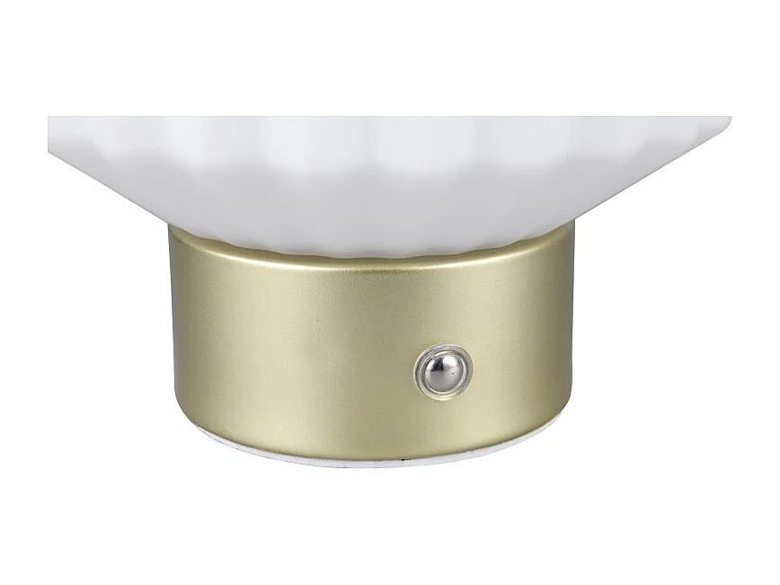 Lampe de table rechargeable en verre et métal Lord