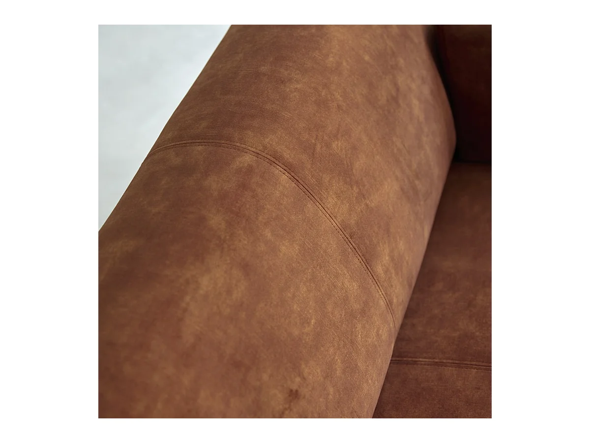 Canapé en velours terracotta 2-3 places Finn, 2 places