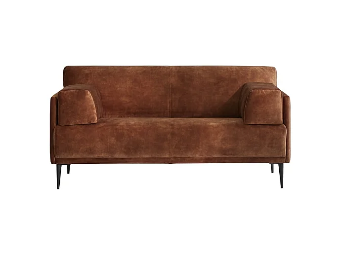 Canapé en velours terracotta 2-3 places Finn, 2 places