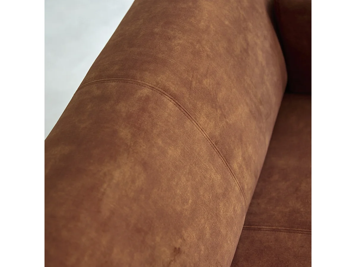 Sofa aus terracottafarbenem Samt Finn, 2-3-Sitzer, 2-Sitzer