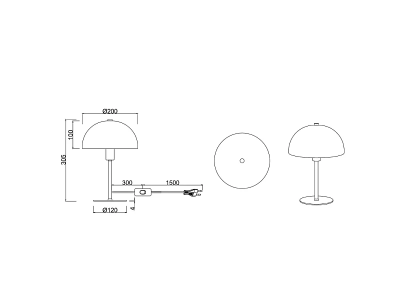 Lampe à poser ∅ 20 cm Nola