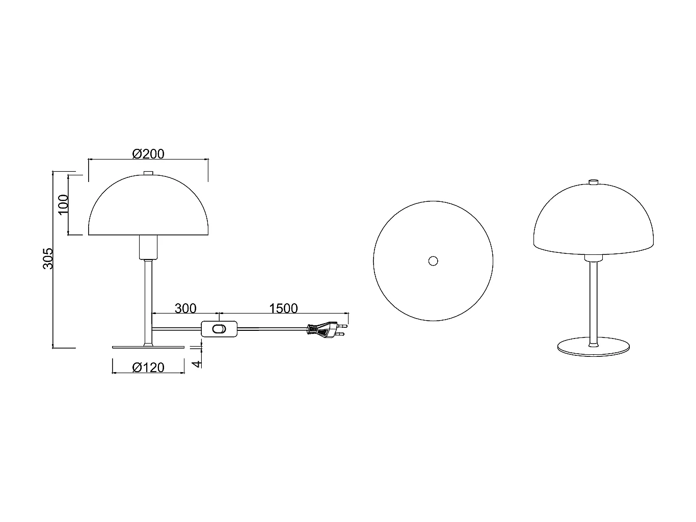 Lampe à poser ∅ 20 cm Nola