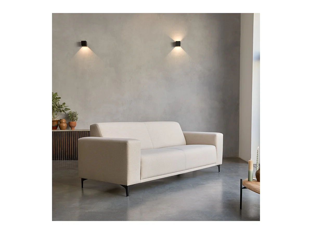 3-Sitzer-Sofa mit ecrufarbenem Stoffbezug ,3-Sitzer