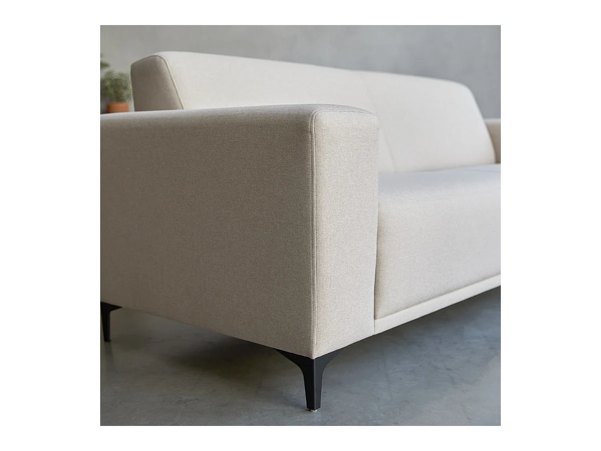 3-Sitzer-Sofa mit ecrufarbenem Stoffbezug ,3-Sitzer