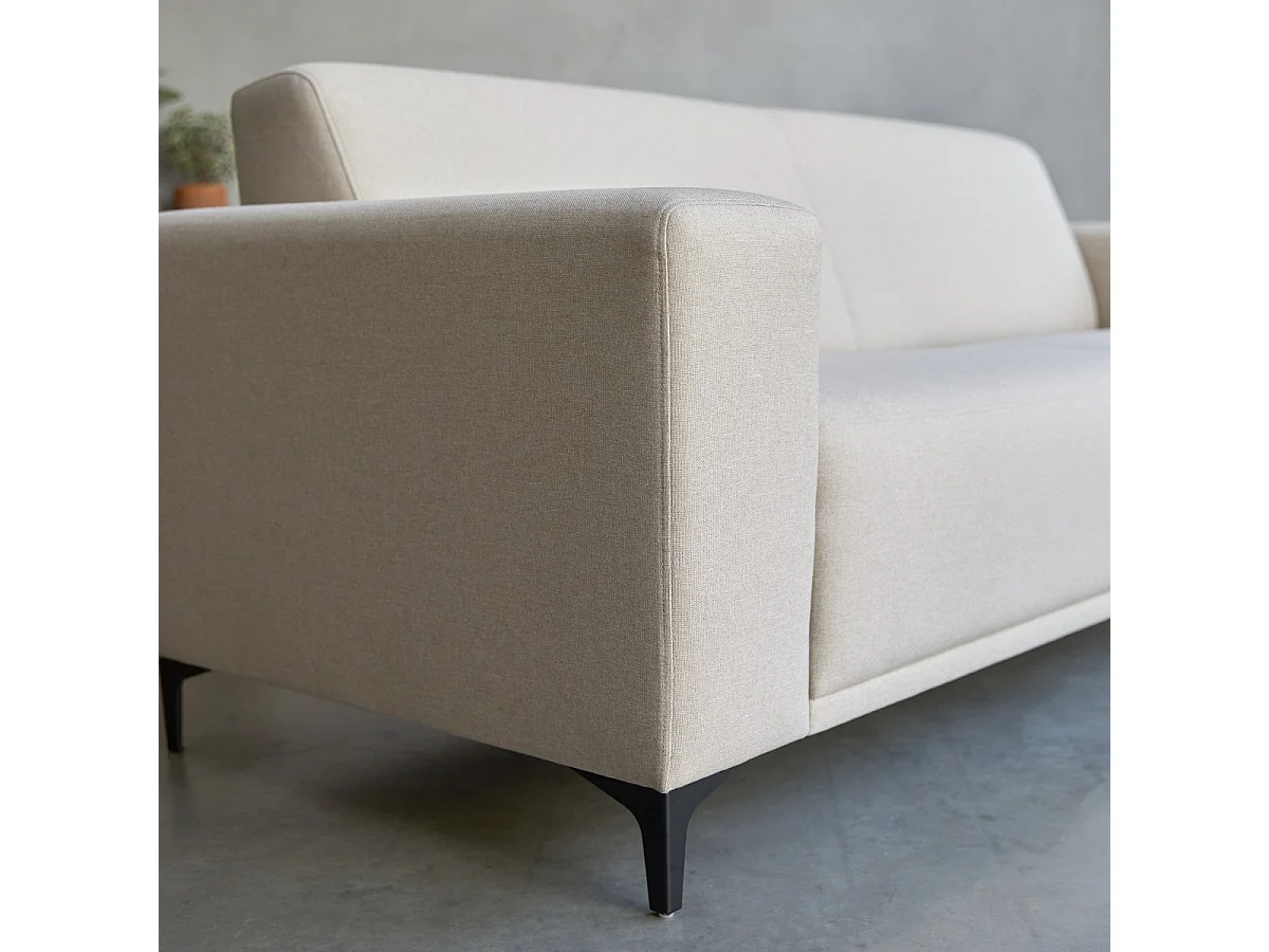 3-Sitzer-Sofa mit ecrufarbenem Stoffbezug ,3-Sitzer