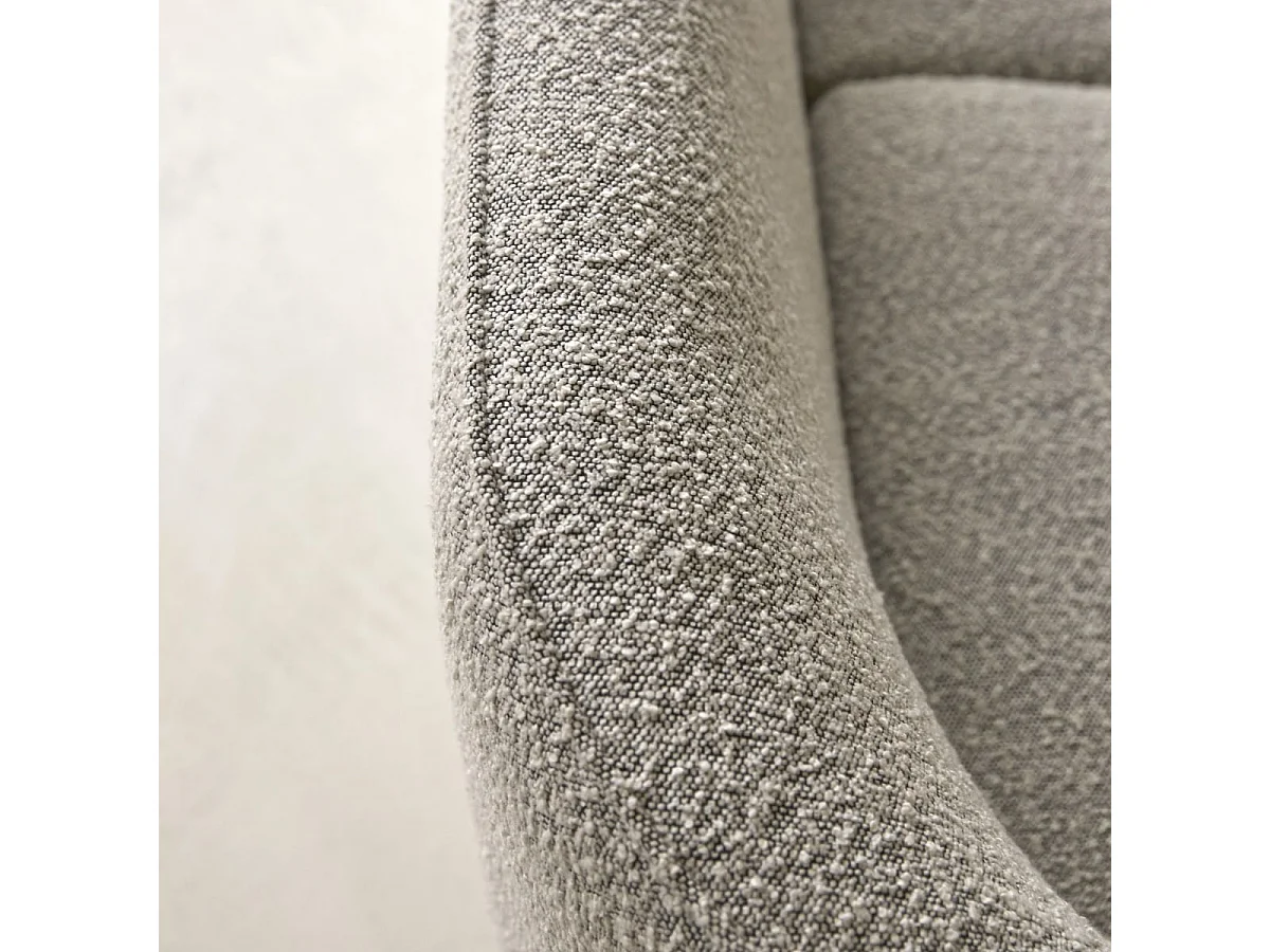 Canapé Soren 2 places en acacia massif et tissu gris