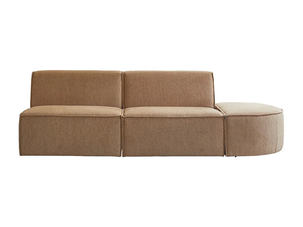 Modulares 2-Sitzer-Sofa Dario aus camelfarbenem Stoff
