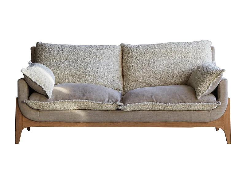 Divano in tessuto Woodnest Linen, 2 posti