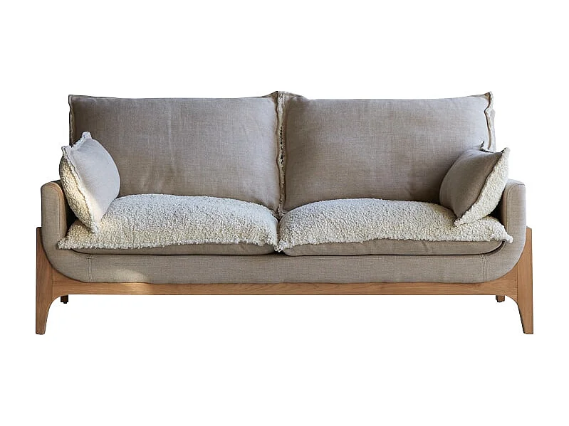 Divano in tessuto Woodnest Linen, 2 posti