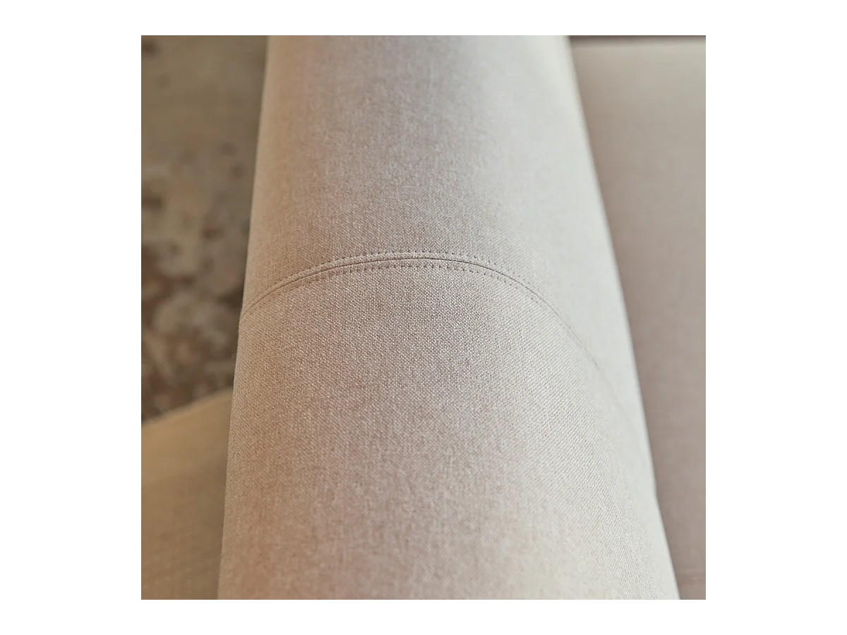 Canapé d'angle droit en tissu écru 270 x 180 cm Finn, 4 places