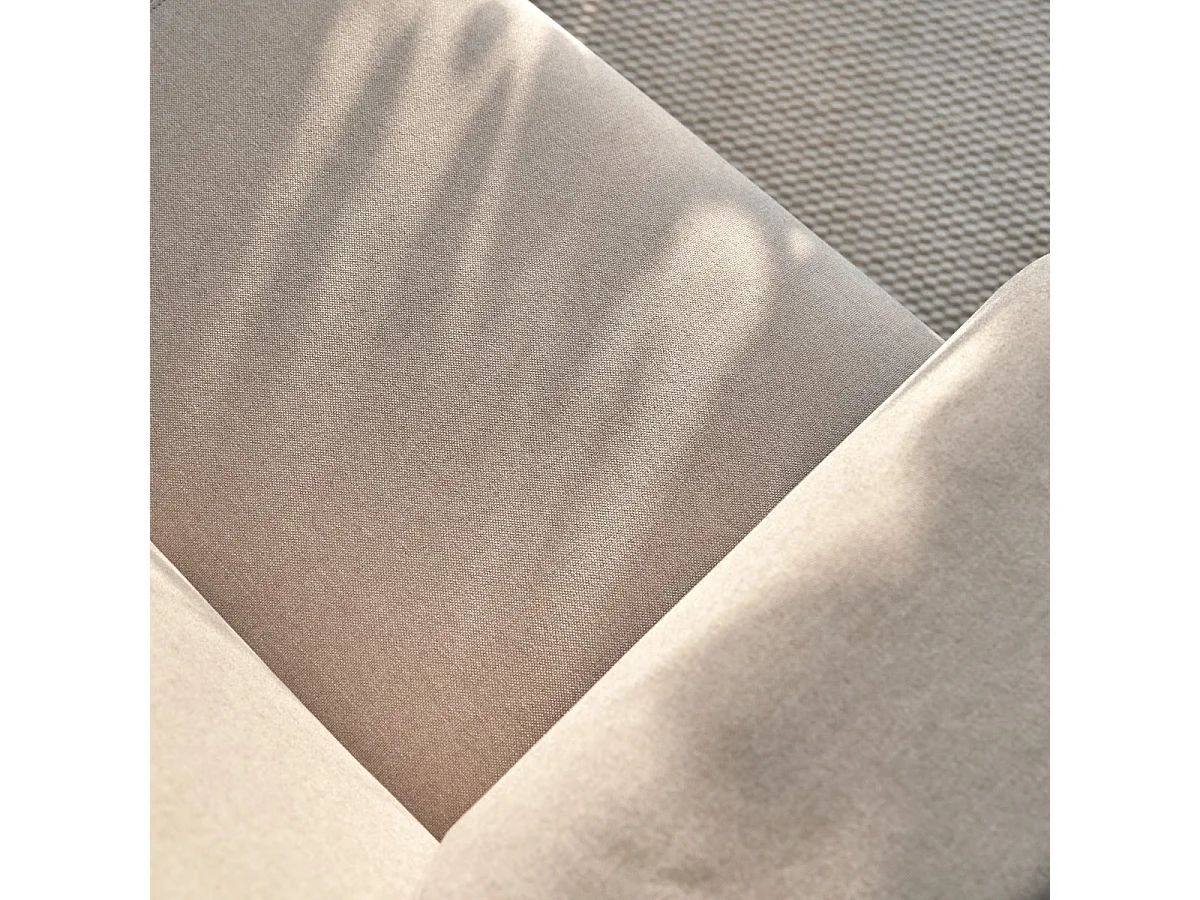 Canapé d'angle droit en tissu écru 270 x 180 cm Finn, 4 places