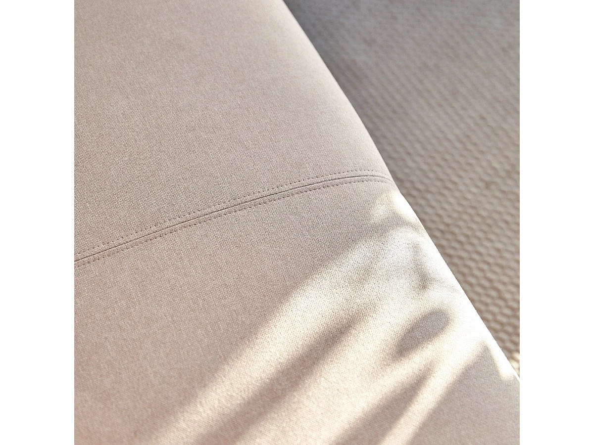 Canapé d'angle droit en tissu écru 270 x 180 cm Finn, 4 places