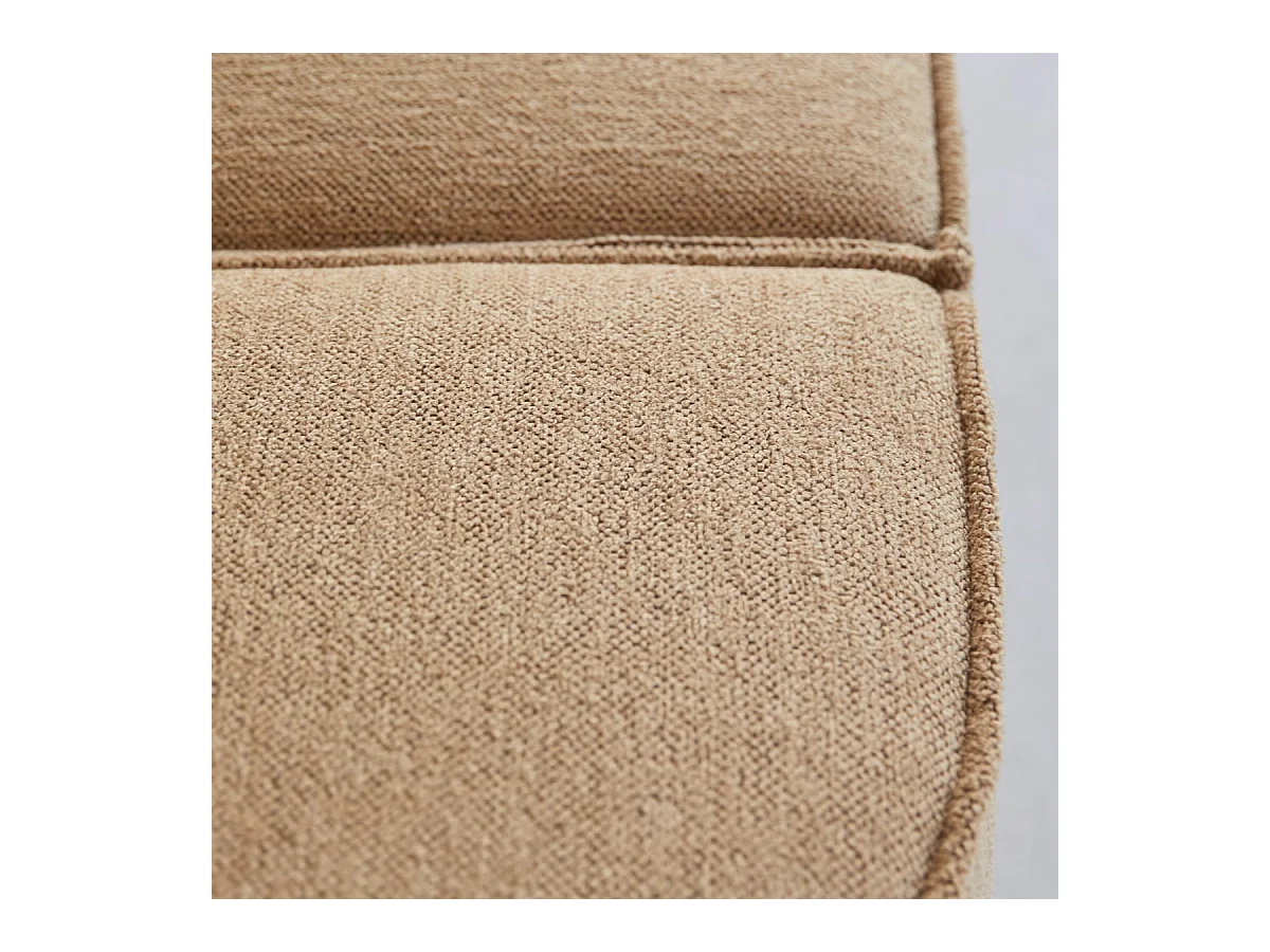 Modulares 2- oder 3-Sitzer-Sofa Dario aus camelfarbenem Stoff