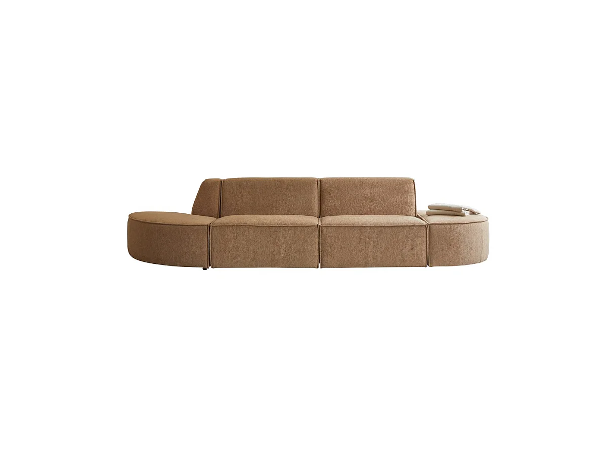 Canapé modulable Dario 2-3 places en tissu camel