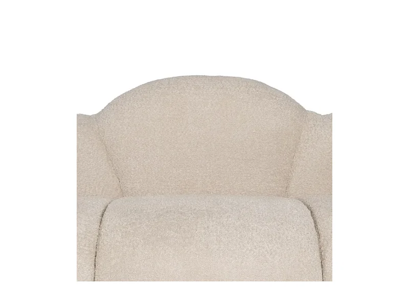Canapé nuage en tissu bouclette beige, assise moelleuse et design cocon – TERRAR