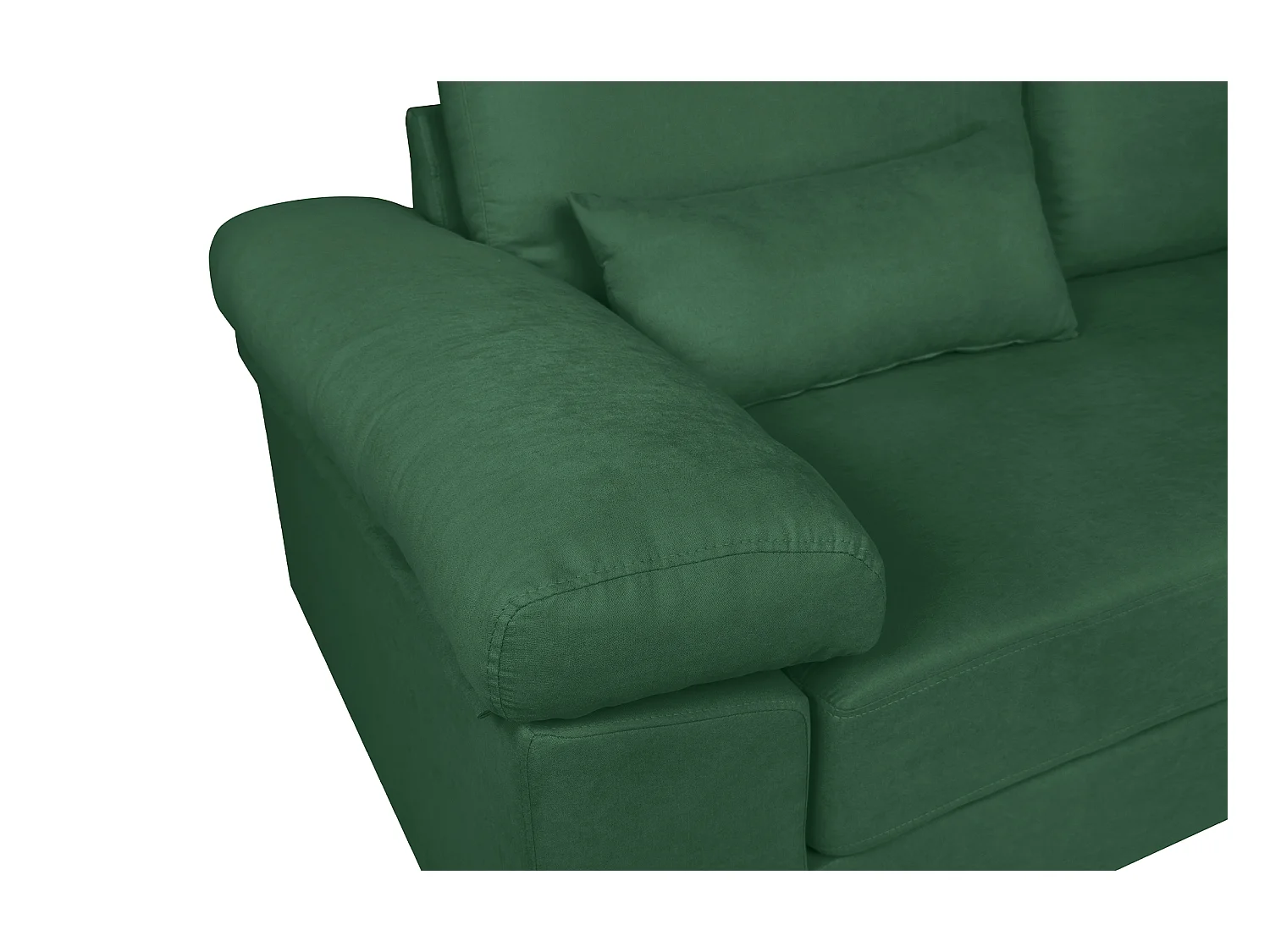Divano angolare 3 posti con chaise longue destra tessuto verde abete – Washington