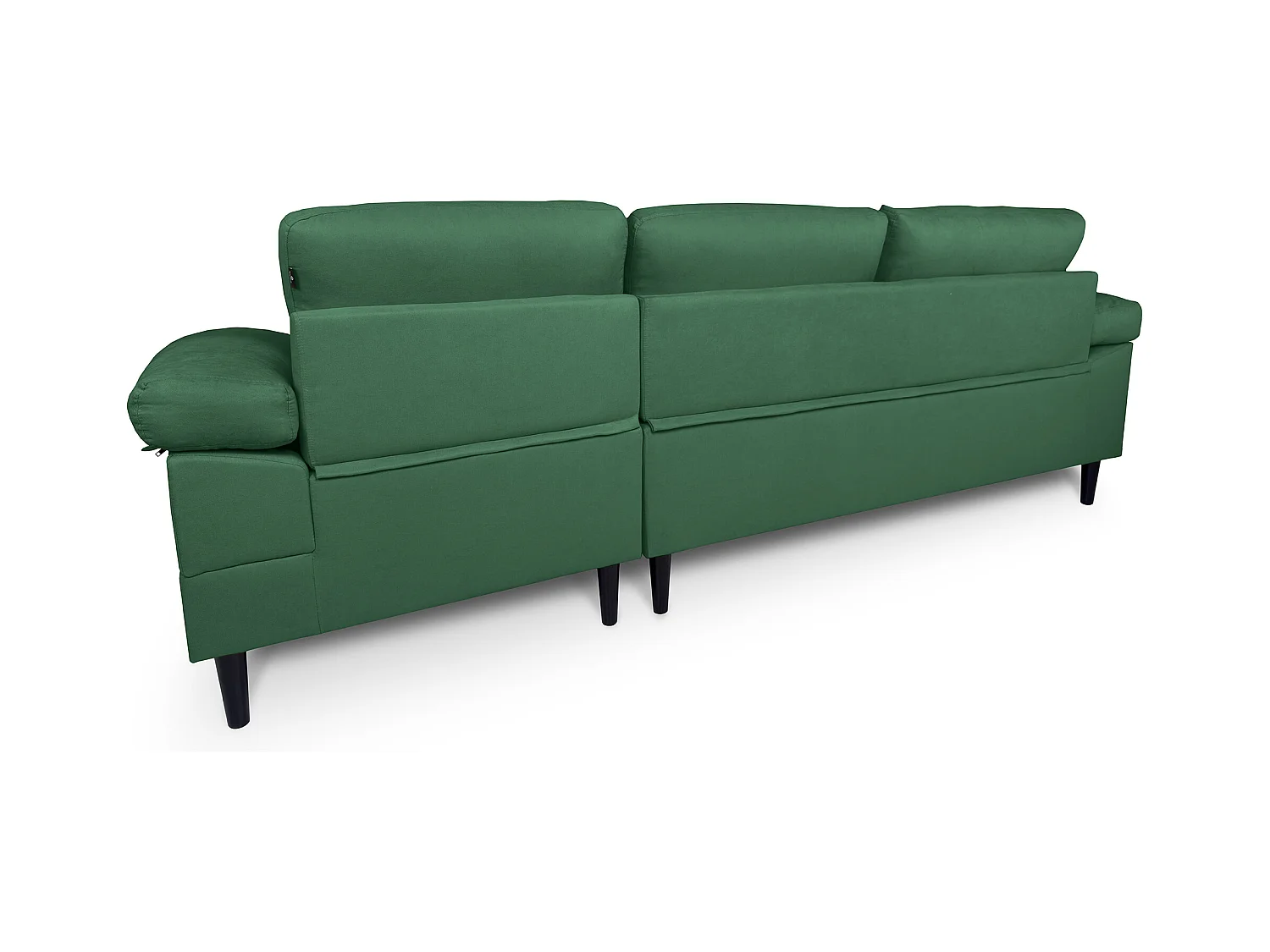 Divano angolare 3 posti con chaise longue destra tessuto verde abete – Washington