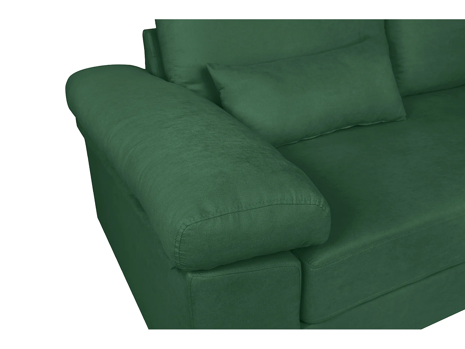 Divano angolare 3 posti con chaise longue destra tessuto verde abete – Washington