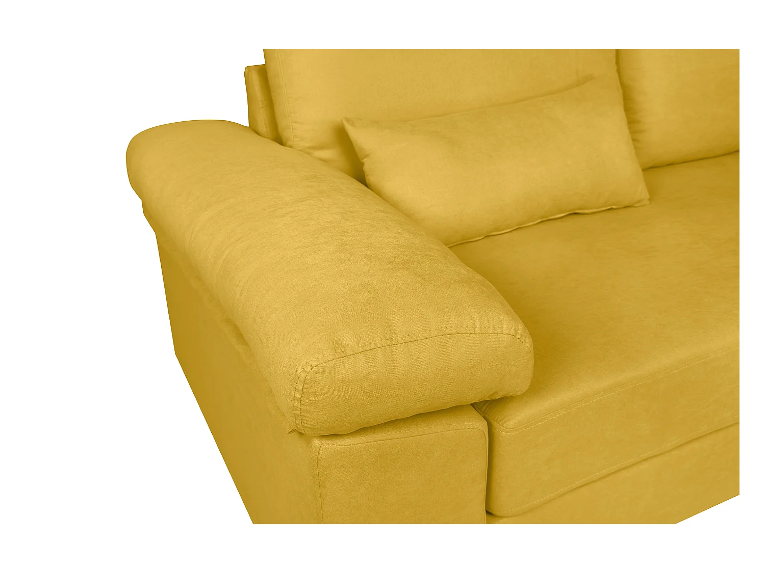Divano angolare 3 posti con chaise longue destra tessuto giallo – Washington