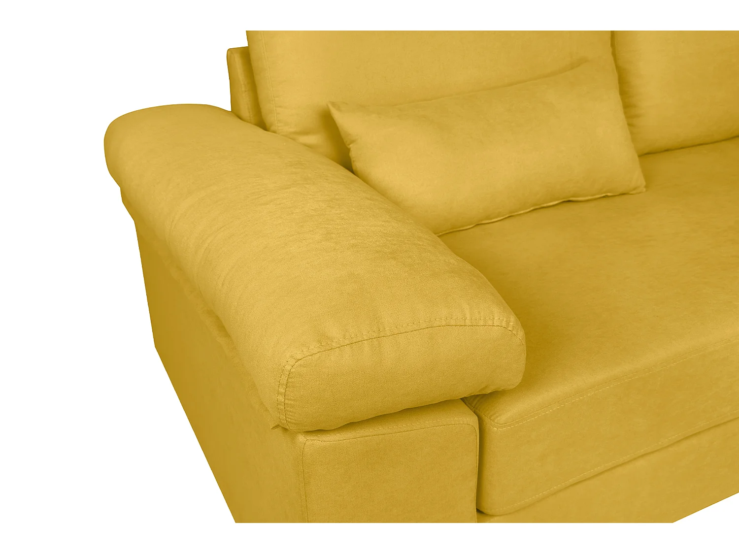 Divano angolare 3 posti con chaise longue destra tessuto giallo – Washington