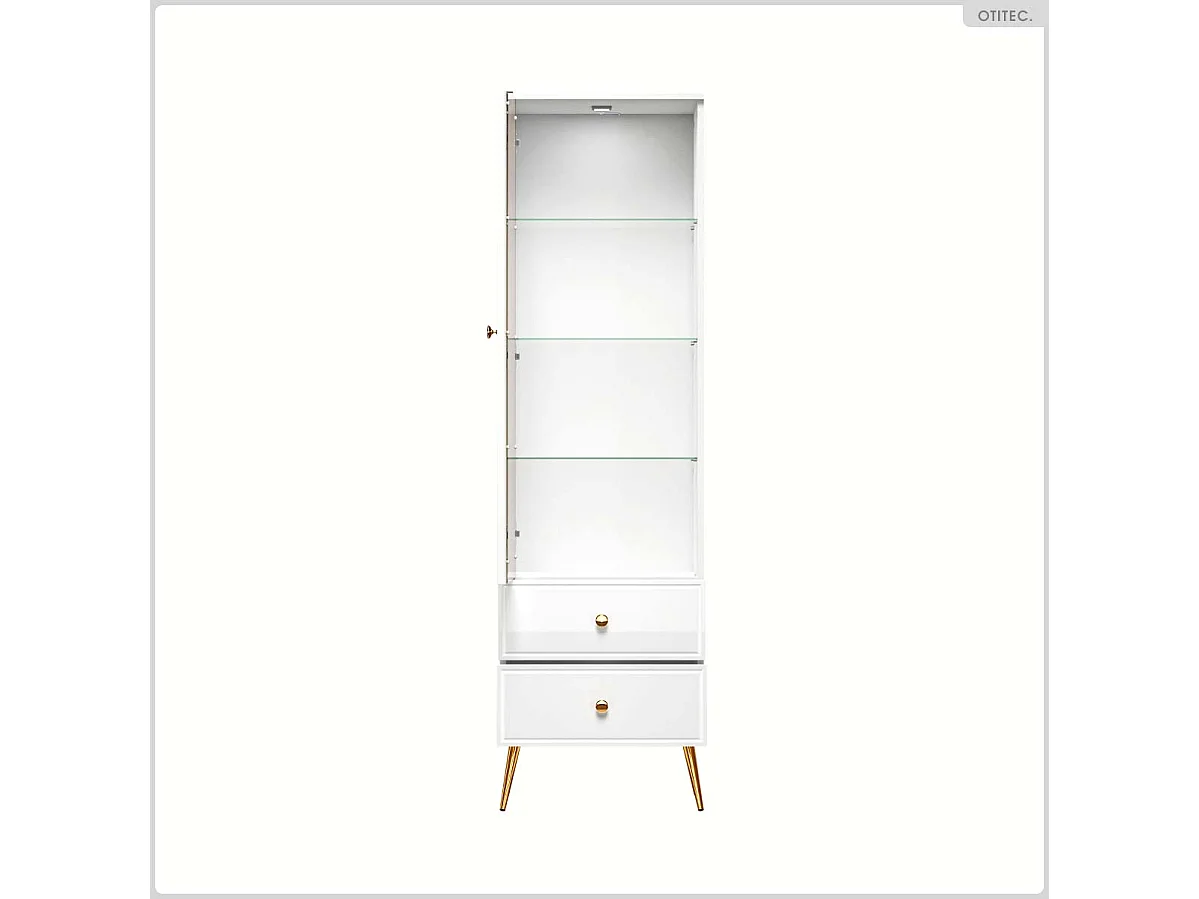 Armoire Vitrine - H.190 x L.55 x P.40 cm - PRESTIGE