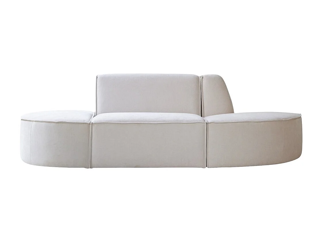 Divano modulabile a 2 posti Dario in tessuto beige